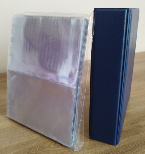 Raccoglitore blu con fogli - con,